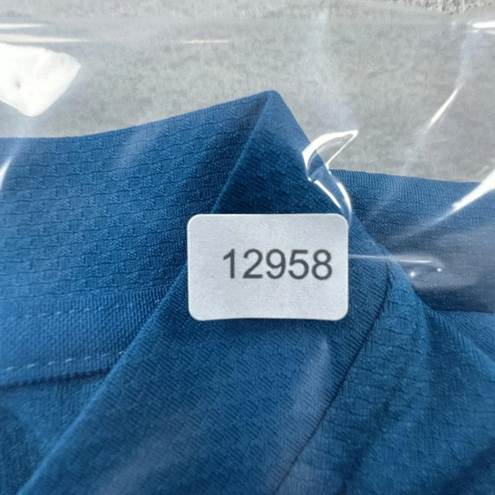 Nike Shirt Mens Medium Blue Tiger Woods TW Vapor Blade Collar Golf Polo BV9219 - Picture 11 of 11